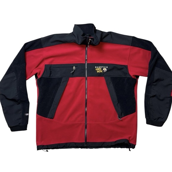 Mountain Hardwear Windstopper Fleece Full Zip Jacket Red/Black Mens Sz XL - Picture 1 of 14